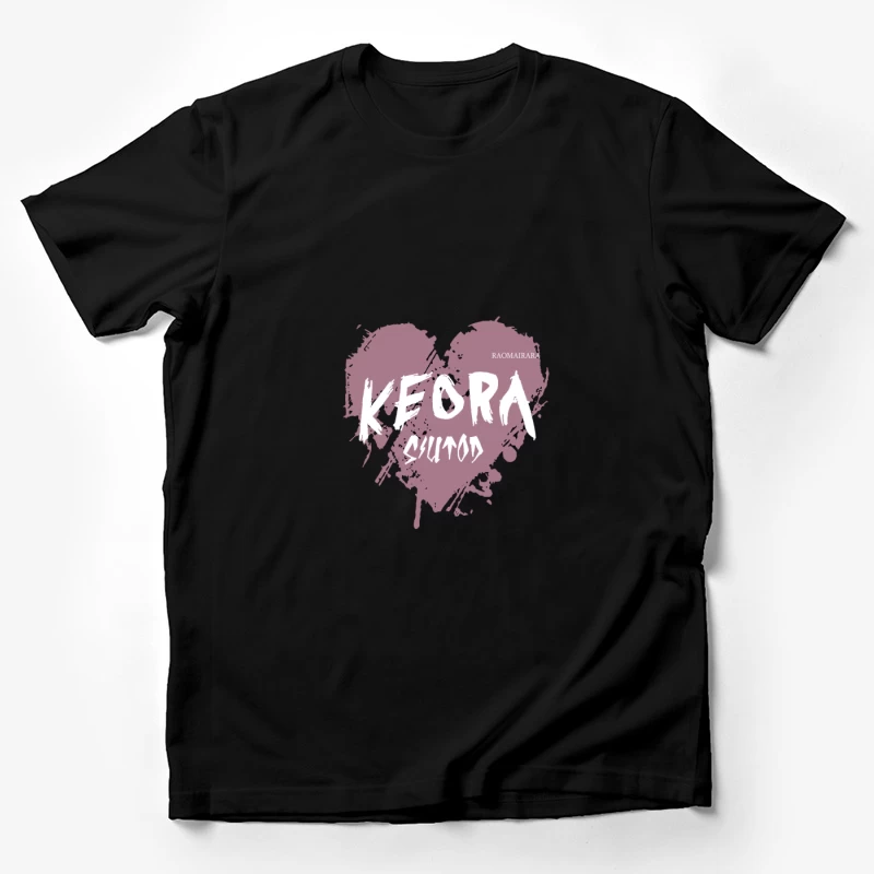 Pinselherz-Design mit Name Herren T-Shirt