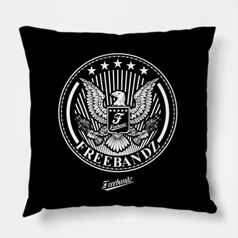 Freebandz logo Throw Pillow