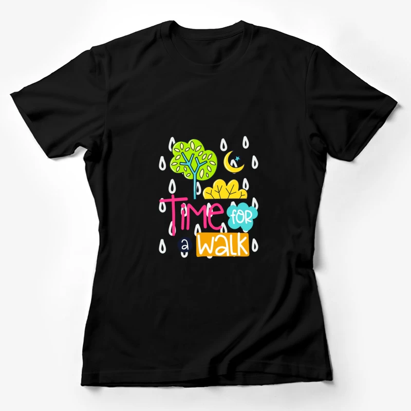 Promenade sous la pluie nocturne Femme T-Shirt