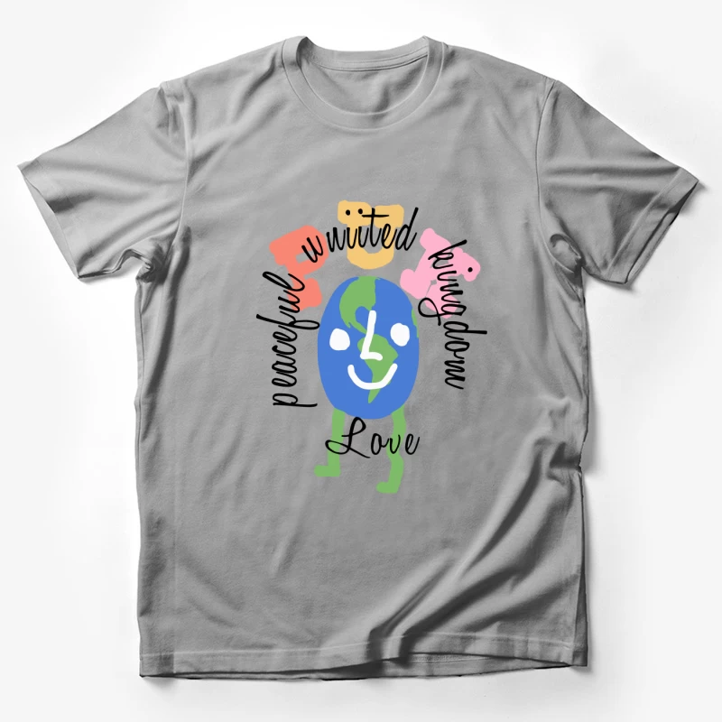 Fröhliche Erde Illustration Herren T-Shirt