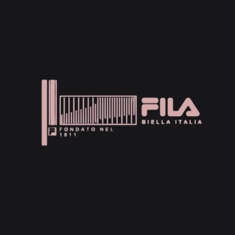 Fila Logo mit Barcode-Design Damen Pullover Hoodie