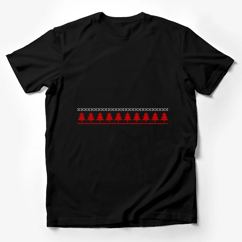 Motif de Noël en tricot rouge et blanc Homme T-Shirt