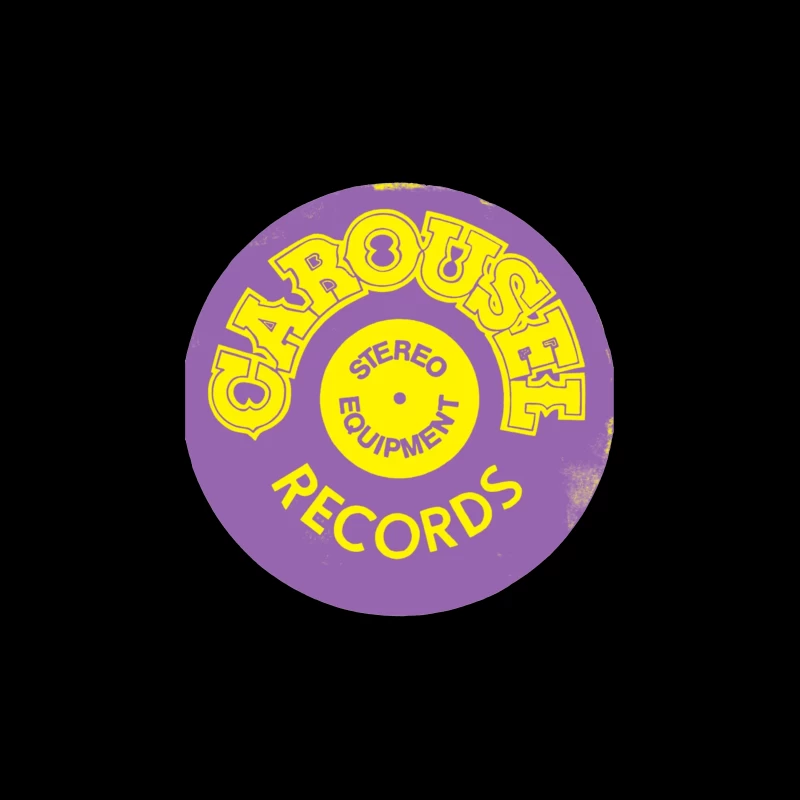 Vintage Carousel Records Stereo Equipment Label Design Tapestry