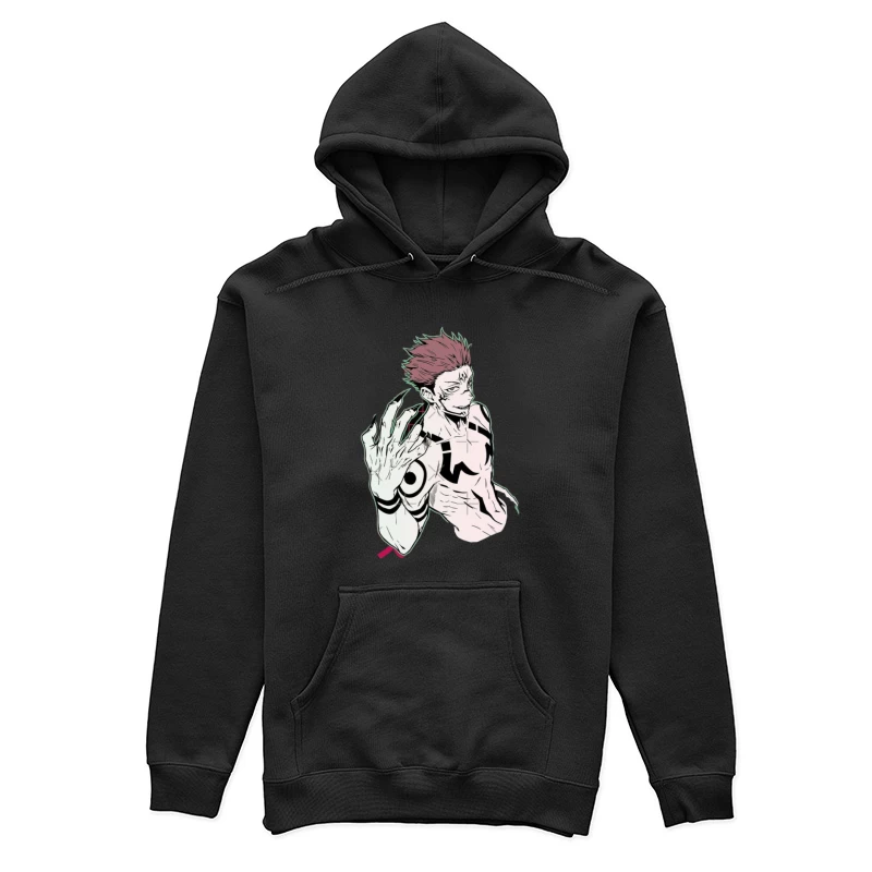 Manga Charakter mit Tattoos Damen Pullover Hoodie