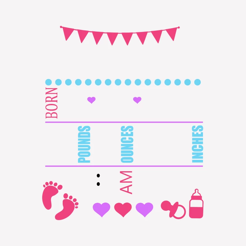 Affiche de naissance pour bébé Femme T-Shirt