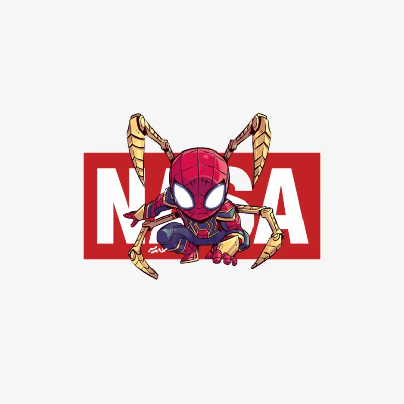 Spider-Man mit NASA-Logo Herren Langarm T-Shirt