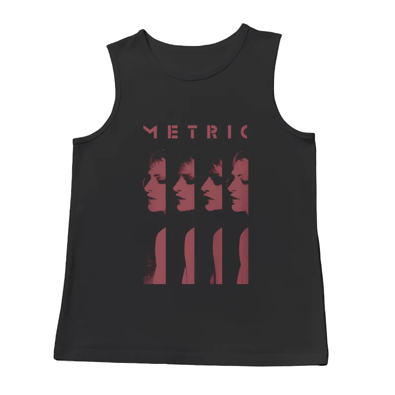 Metric Sliced Red Male Tank Top