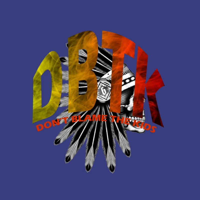DBTK Logo Design Featuring Feathers and Skull Mouse Pad