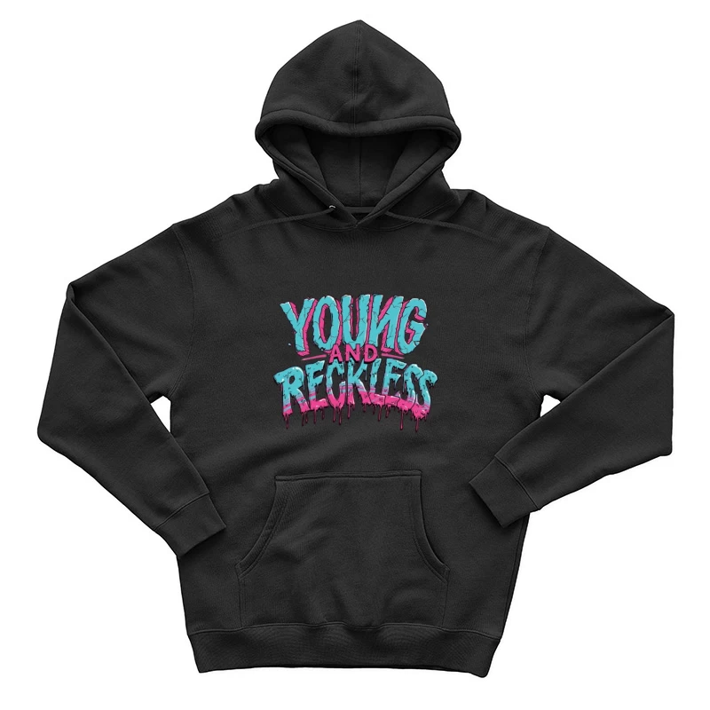 Jung und Rücksichtslos-Grafik im Graffiti-Stil Herren Pullover Hoodie