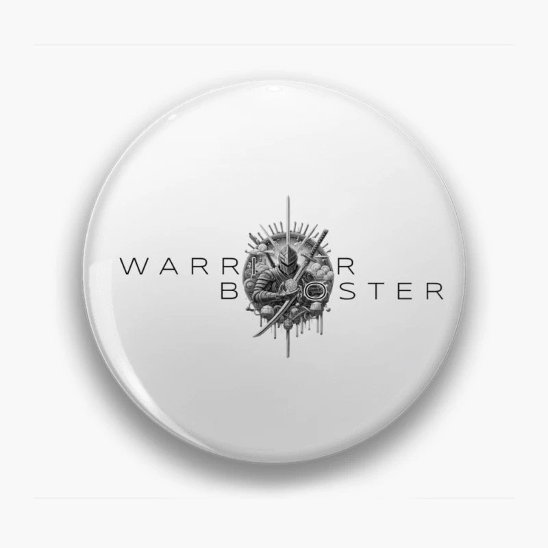 Warrior Booster Medieval Helmet Logo Design Pin