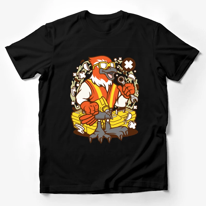 Oiseau bricoleur avec outils Homme T-Shirt
