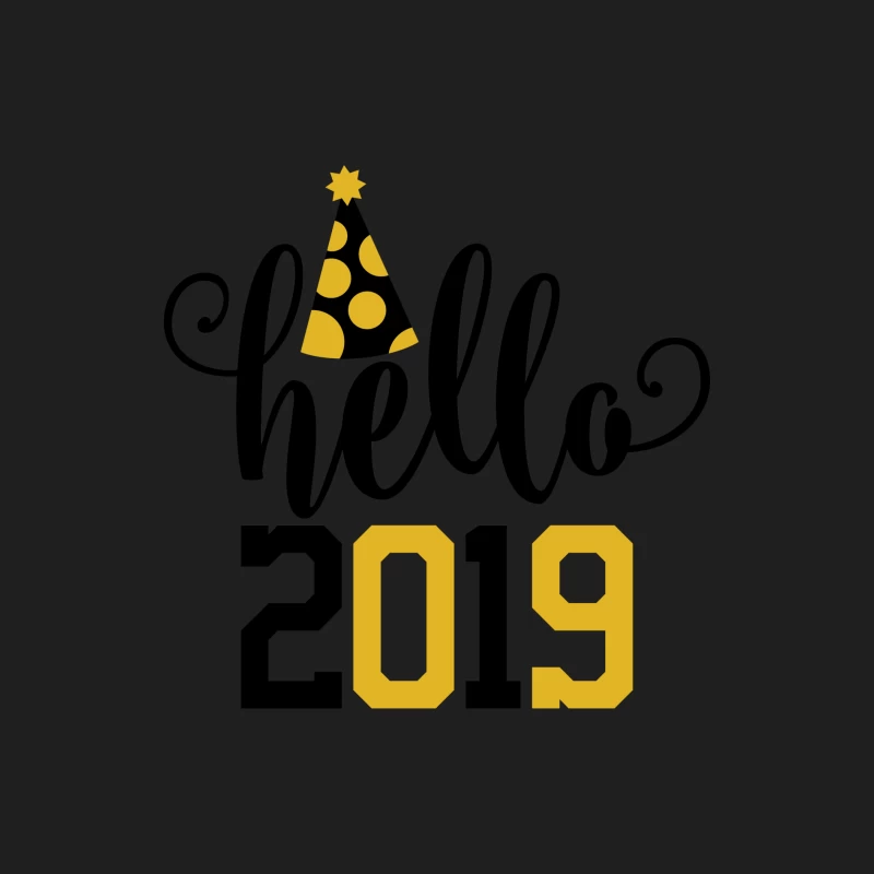 Bonne année 2019 avec chapeau festif Homme Débardeur