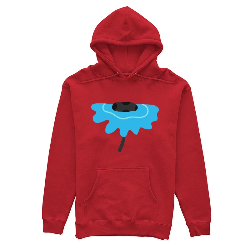Fleur abstraite bleue Femme Sweat à capuche