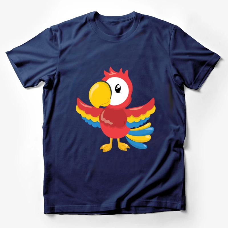 Perroquet coloré avec ailes ouvertes Homme T-Shirt