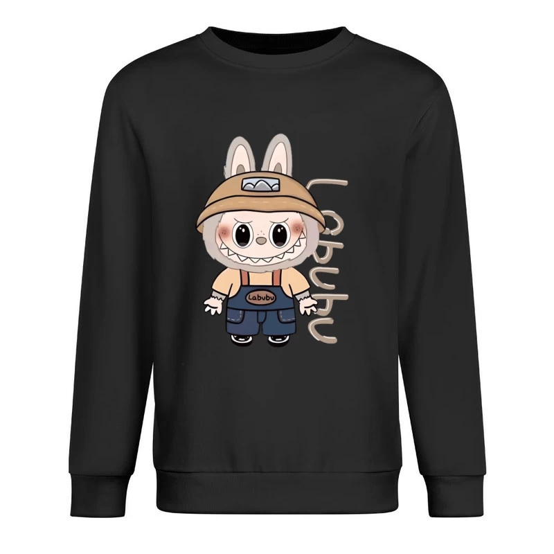 Labubu Charakter im Overall Herren Pullover Sweatshirt