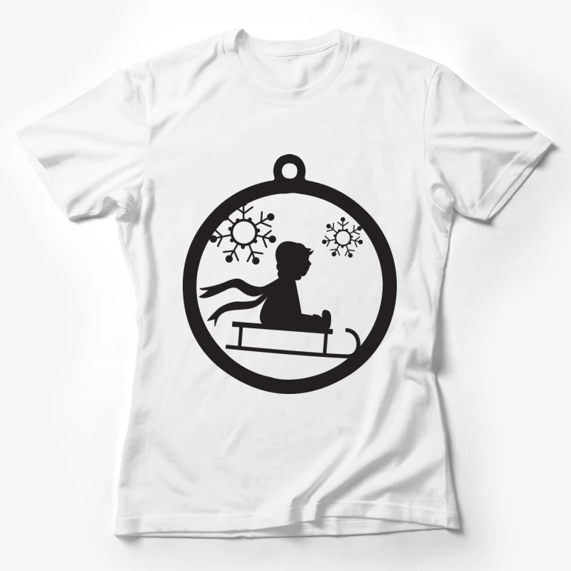 Boules de Noël et Traîneau Femme T-Shirt
