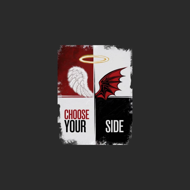Choose Your Side: Angelic Grace or Demonic Temptation Baseball Cap