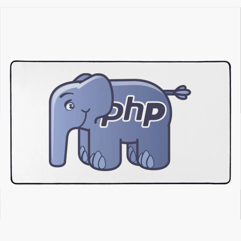 PHP Programming Language Elephant Mascot Logo Desk Mat