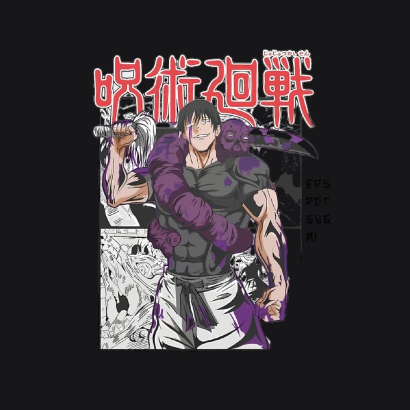 Anime-Krieger mit lila Kreatur Damen Pullover Hoodie