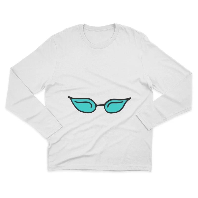 Lunettes de soleil rétro turquoise Homme Manches Longues T-Shirt