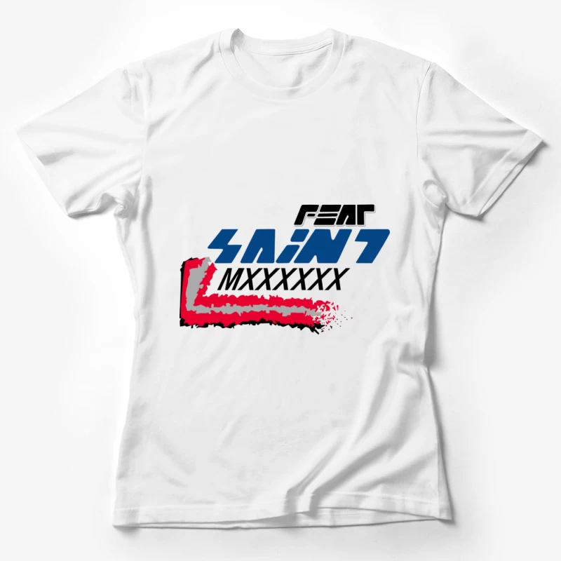 Futuristisches Grafikdesign mit Text Damen T-Shirt