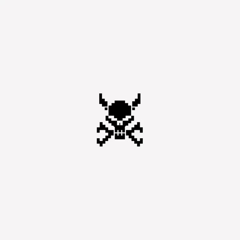Pixelated Skull and Crossbones: 8-Bit Pirate Symbol Male T-Shirt