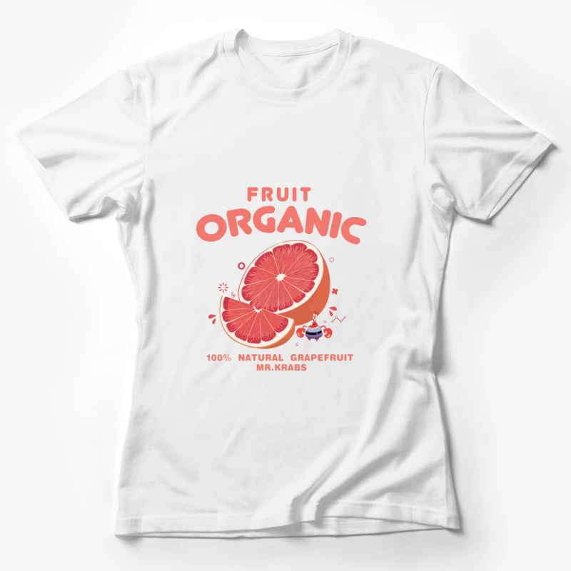 Organischer Grapefruit-Charakter-Entwurf Damen T-Shirt
