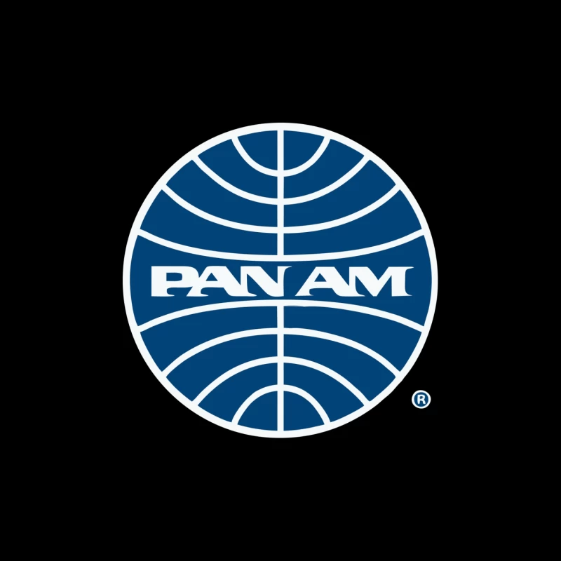 Pan Am Mid 1950s Globe Inverted Throw Pillow
