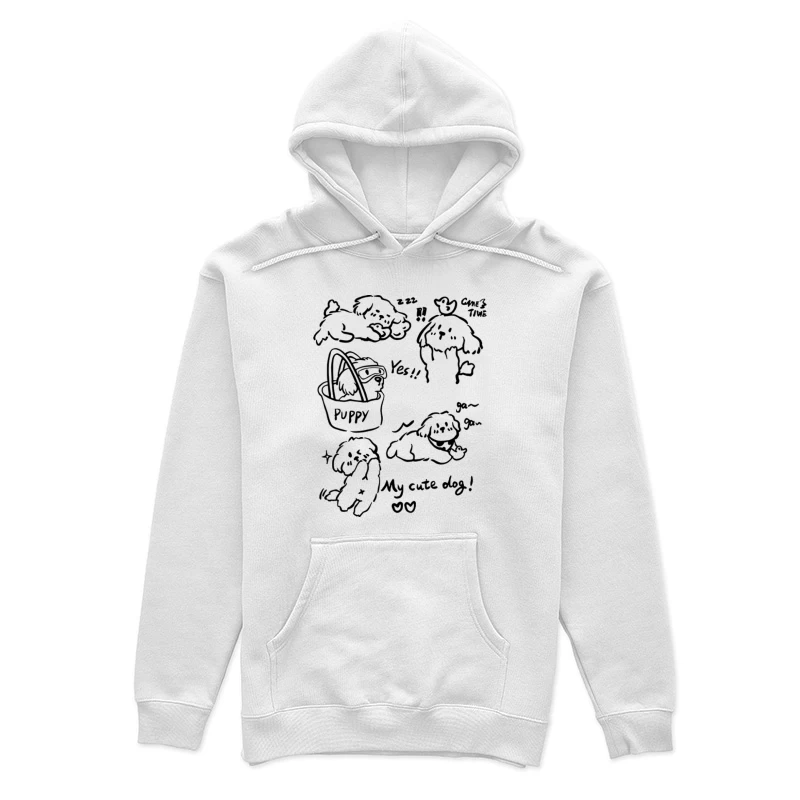Niedlicher Welpen-Doodle Damen Pullover Hoodie