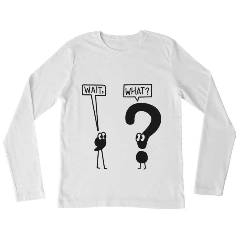 Verwirrte Cartoon-Figuren Damen Langarm T-Shirt