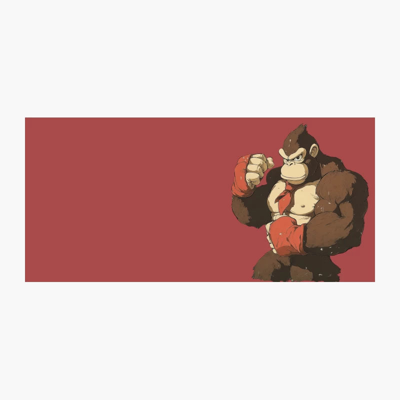 Angry Cartoon Gorilla Boxer with Red Tie Coffee Mug