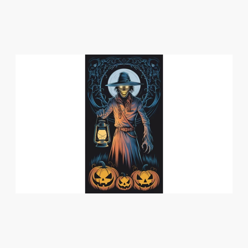 Eerie Scarecrow's Halloween Vigil Travel Mug