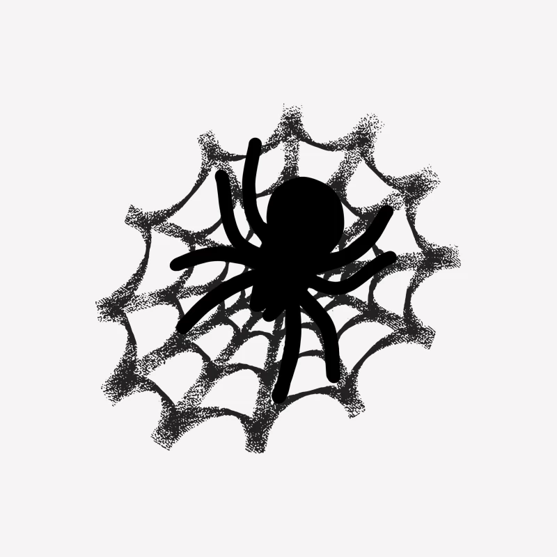 Spinne im Netz Design Herren T-Shirt