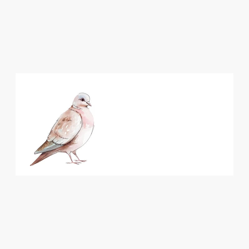 Watercolor Dove: Gentle Wildlife Illustration in Pastel Hues Coffee Mug