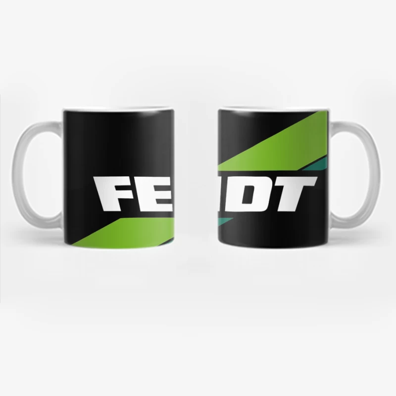 Fendt Agricultural Machinery Logo with Green Diagonal Stripes Coffee Mug