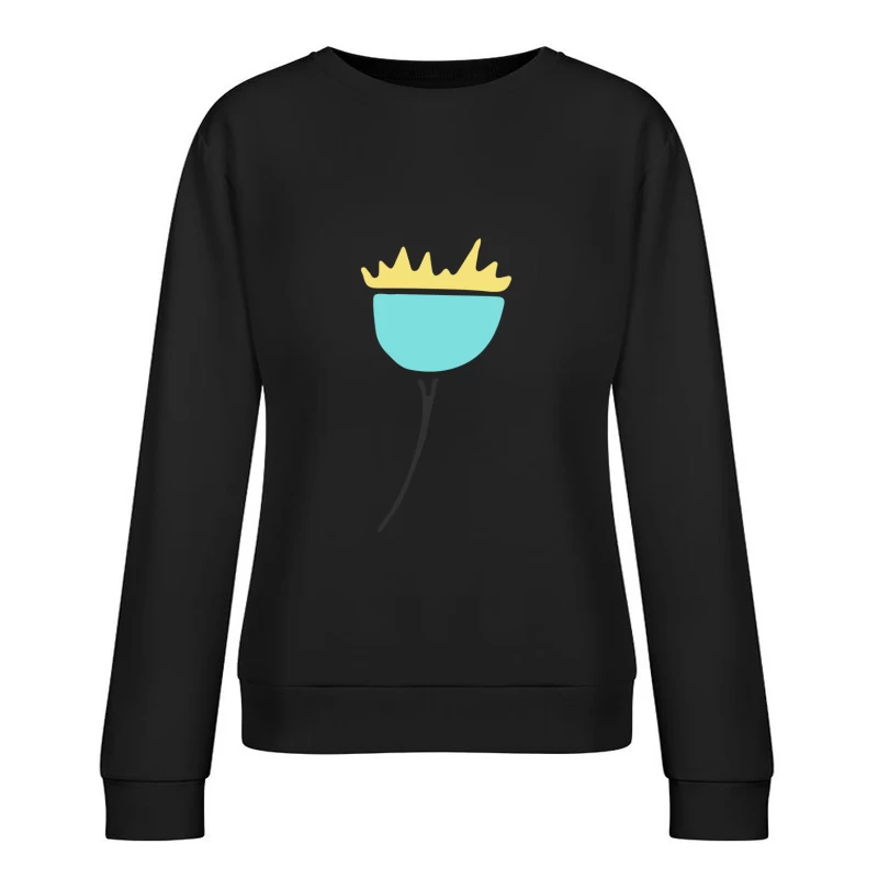 Fleur artistique minimaliste Femme Sweat-shirt à enfiler