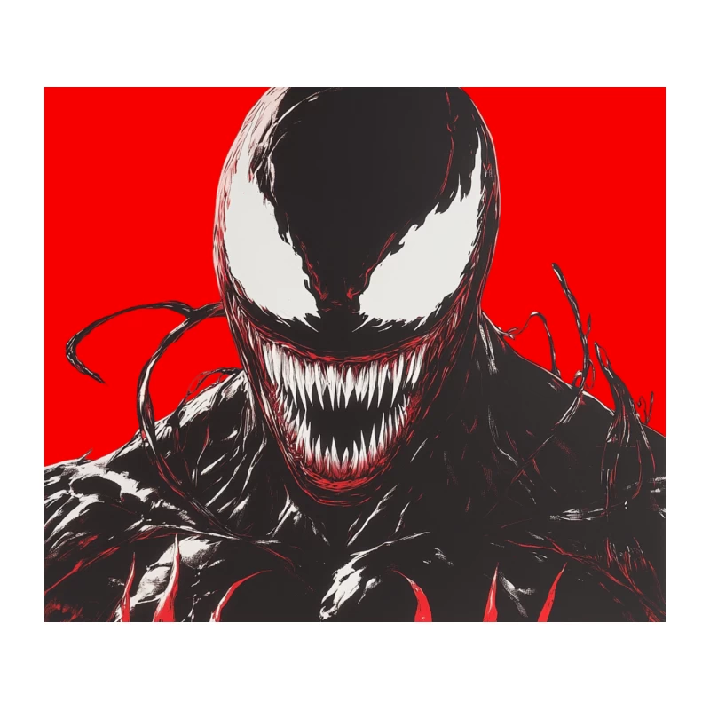 Menacing Venom: Marvel's Iconic Symbiote Villain Tapestry