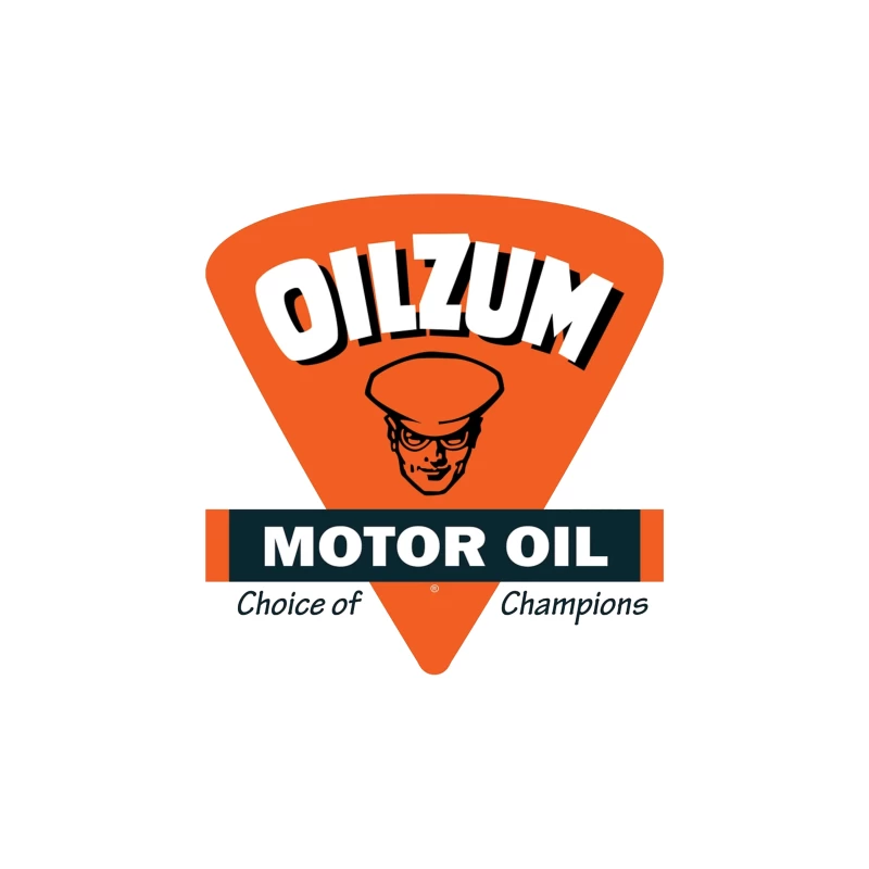 Vintage Oilzum Motor Oil Logo with Retro Design Throw Pillow