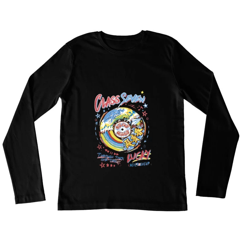 Klasse Sieben Glücksdesign Damen Langarm T-Shirt