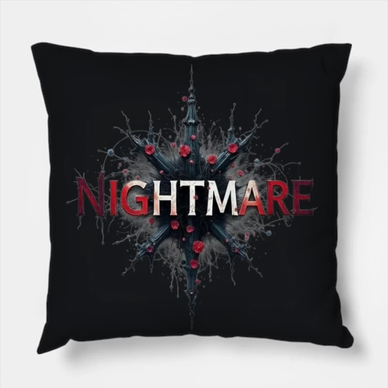 Nightmare Horror Graphic Design Throw Pillow