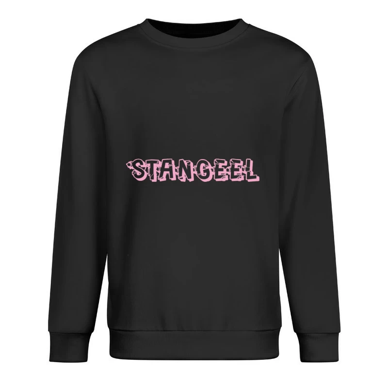 Rosaner Graffiti-Schriftzug Stil Herren Pullover Sweatshirt