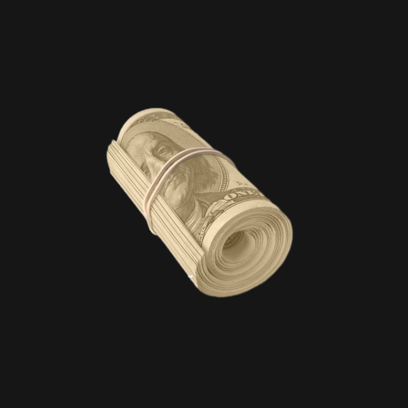 Rouleau de billets en dollars avec élastique Femme T-Shirt
