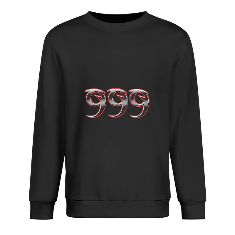 Drei Stylische 999 Zahlen Herren Pullover Sweatshirt