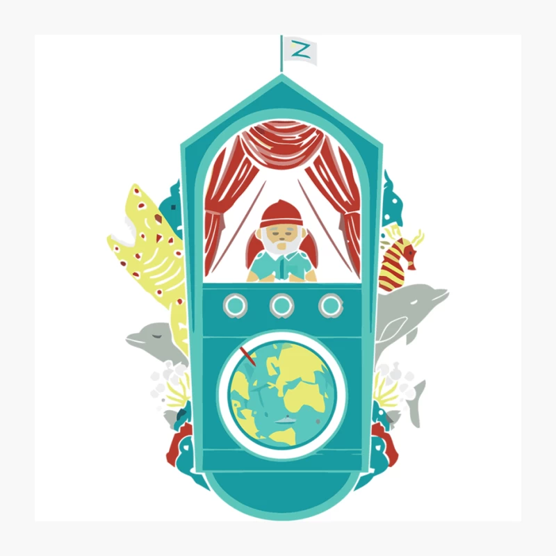 Underwater Explorer's Fantastical Submarine Journey Pin