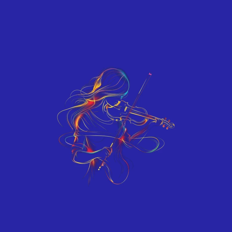 Colorful Violinist Illustration Male Tank Top