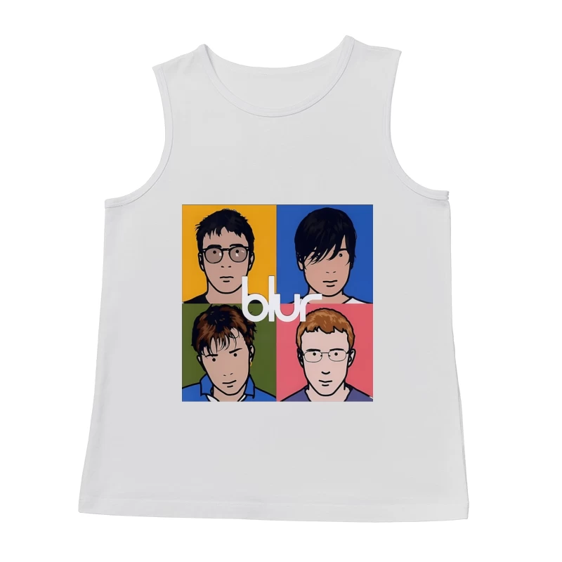 Blur Band Pop Art Style Album Cover Portrait Male Tank Top