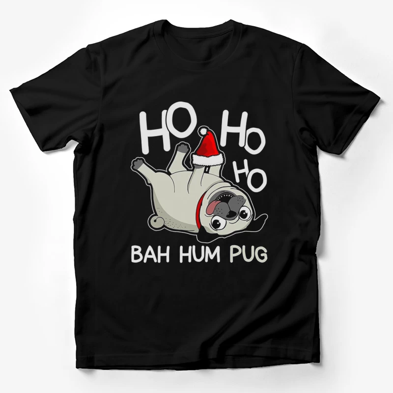 Chien de Noël drôle avec bonnet Homme T-Shirt