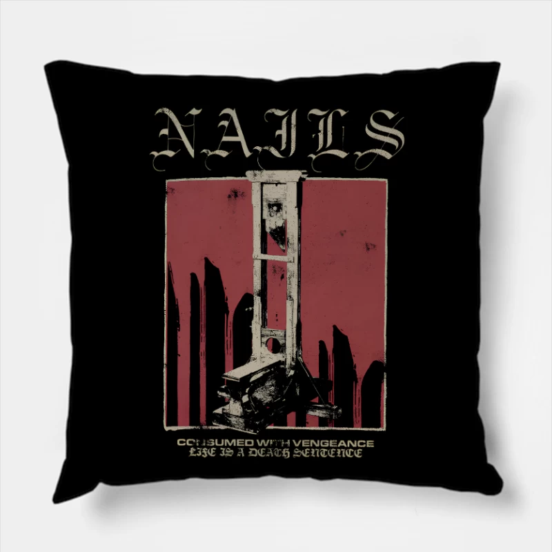 Nails Throw Pillow