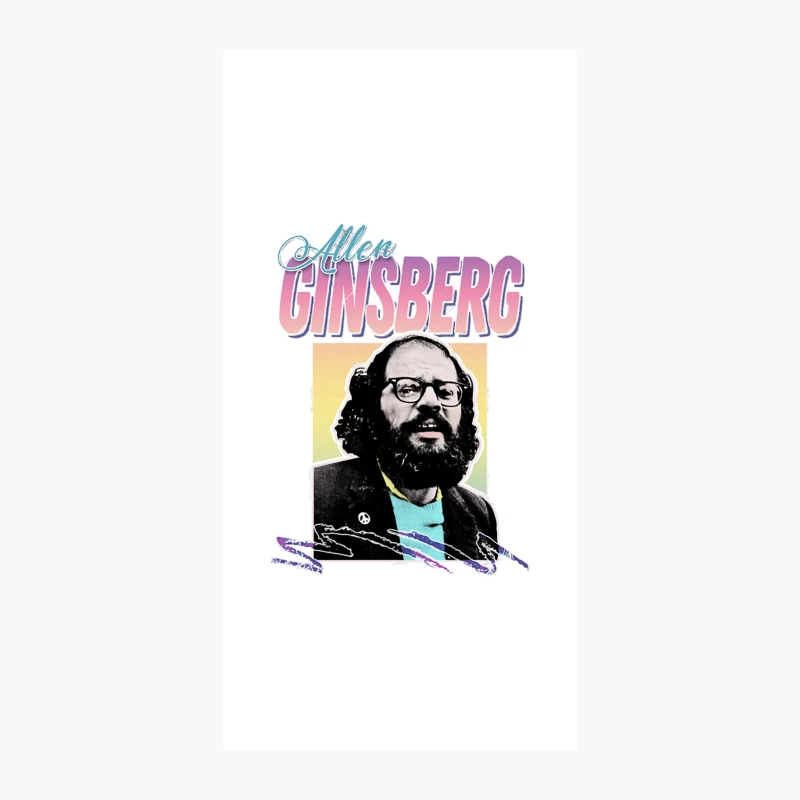 Allen Ginsberg 80s Style Aesthetic Tribute Design iPhone Case