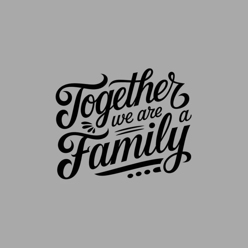 Inspirational Family Typography: Together We Are A Family Female Pullover Hoodie